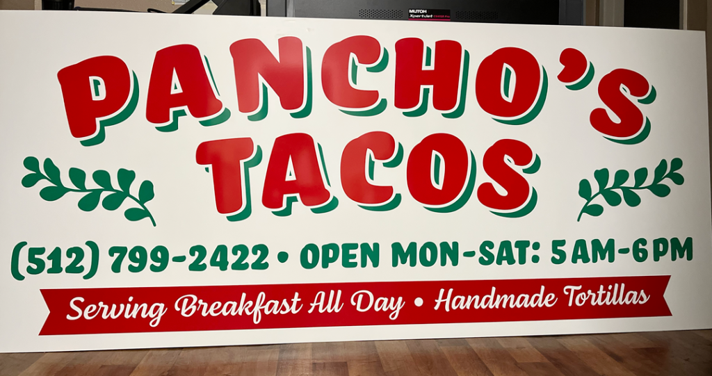 Polymetal store front sign 42X96